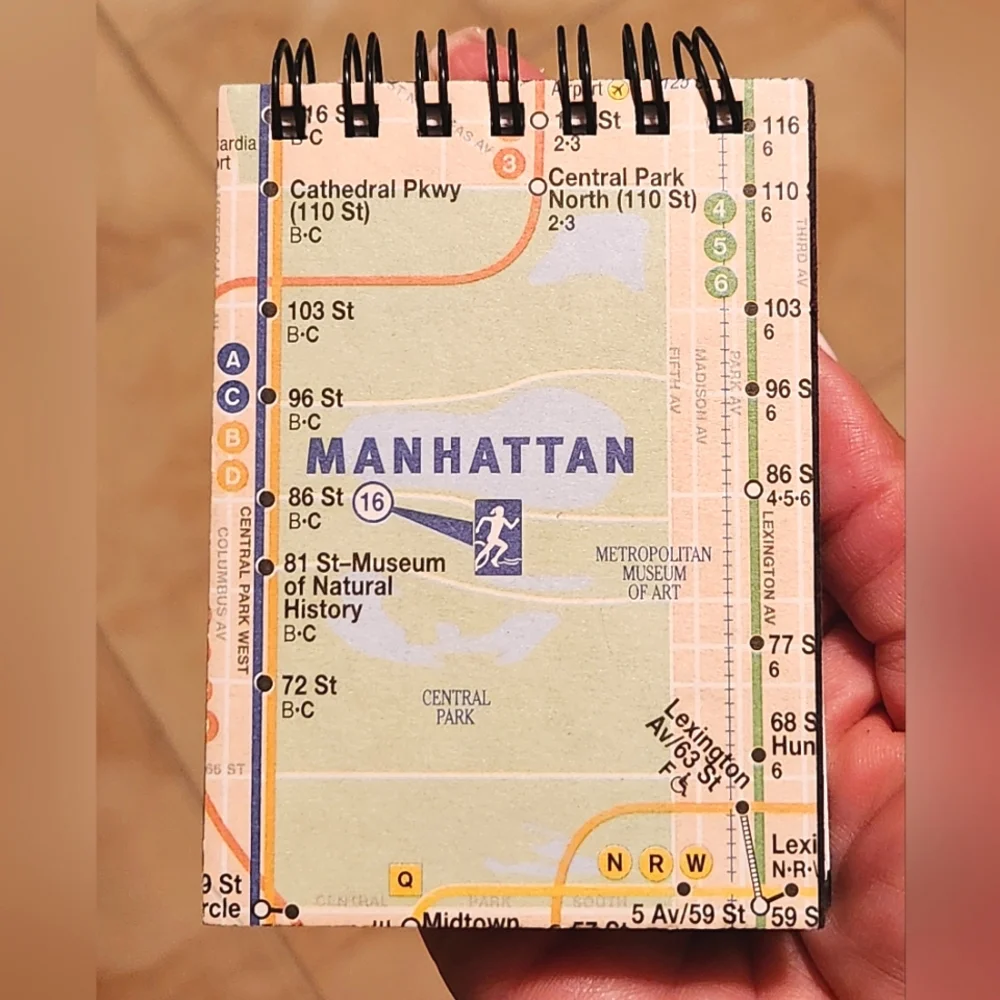 Set of 6 Papyrus NYC/MTA Map Notepads